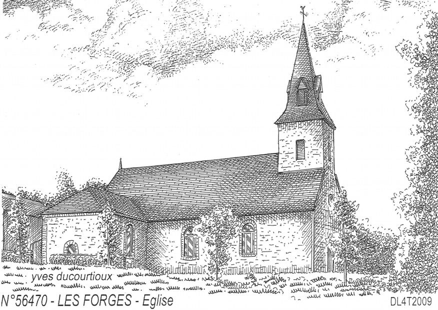 N 56470 - LES FORGES - église